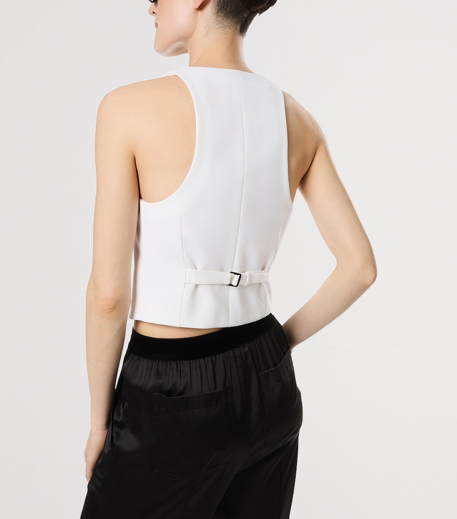 TOM FORD Womens Virgin Wool Tuxedo Waistcoat Wad Image 4