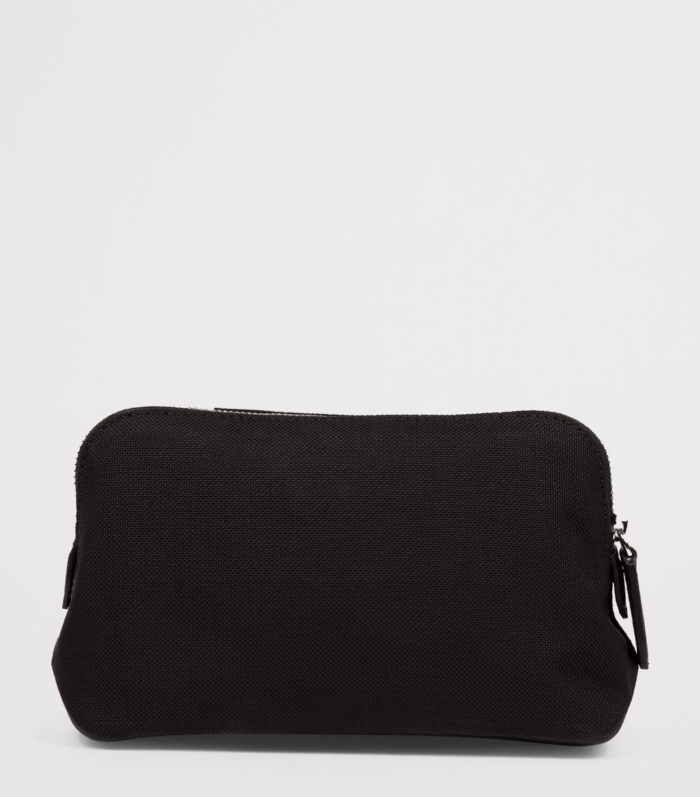 Smythson Small Canvas Wash Bag Black Image 4