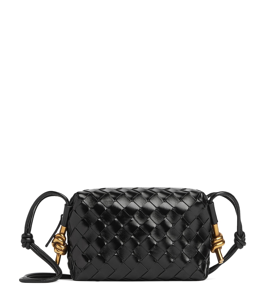 Bottega Veneta Mini Leather Loop Camera Bag Black M Brass Image 1