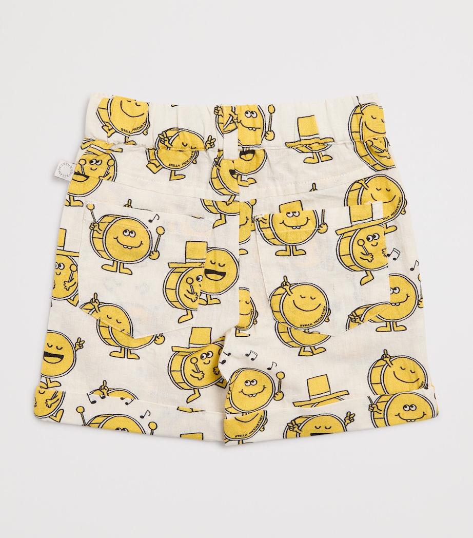 Stella McCartney Kids Organic Cotton-Linen Printed Shorts (3-36 Months) Image 2