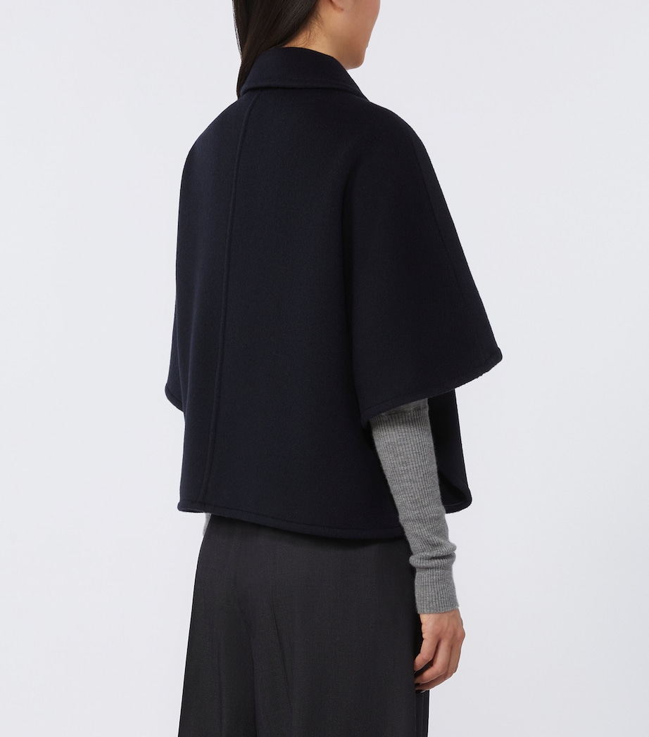 Cashmere Patch-Pocket Cape ULTRAMARINE Image 4