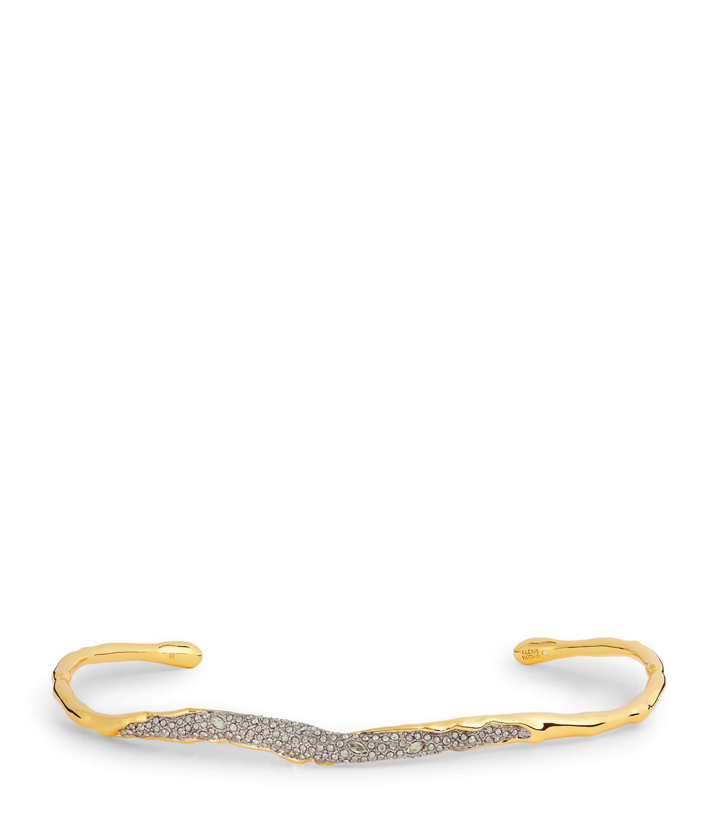 ALEXIS BITTAR GOLD-PLATED SOLANALES SKINNY COLLAR NECKLACE 