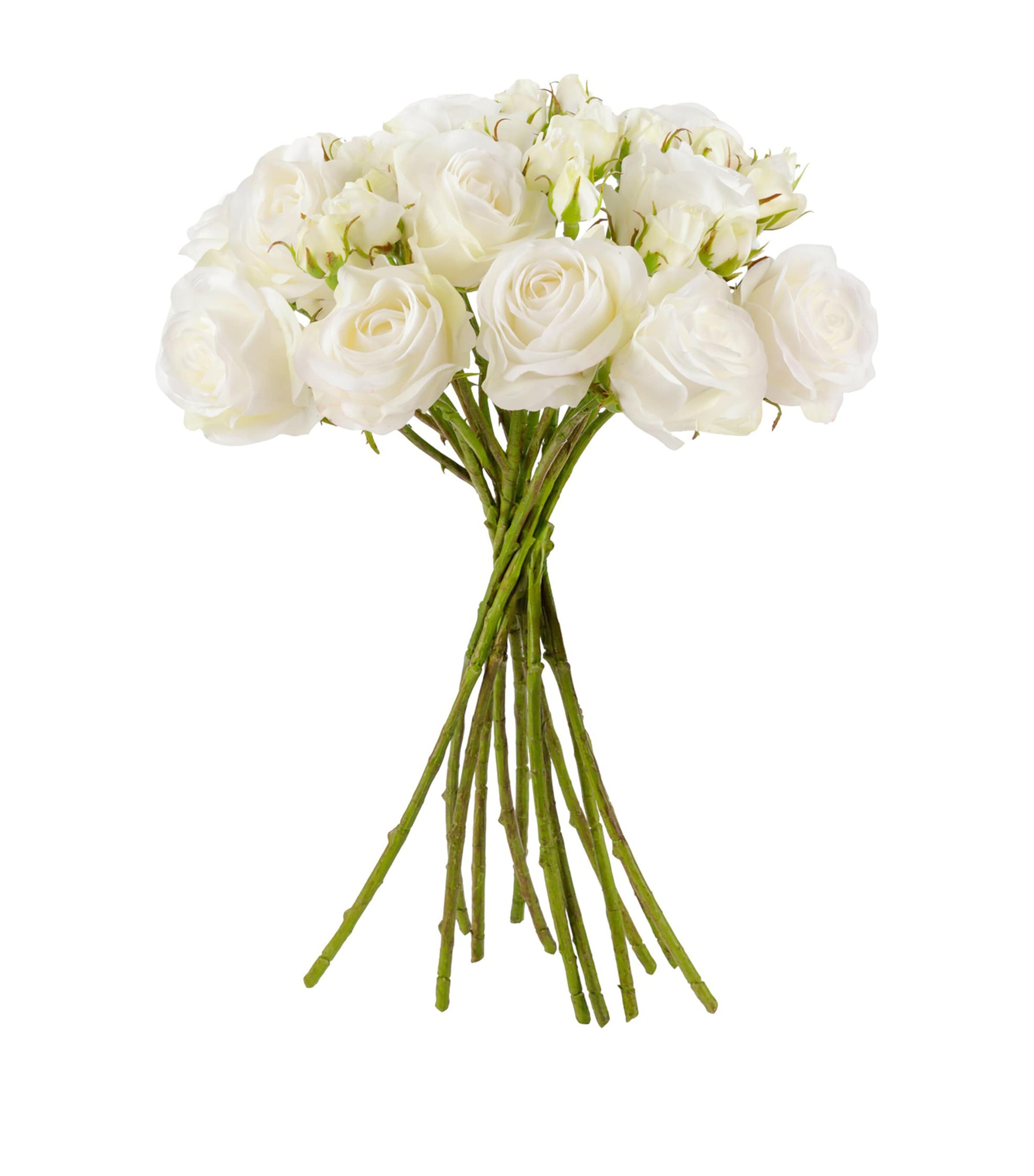 Silk-ka Artificial Rose Flower Bouquet Cream Image 2