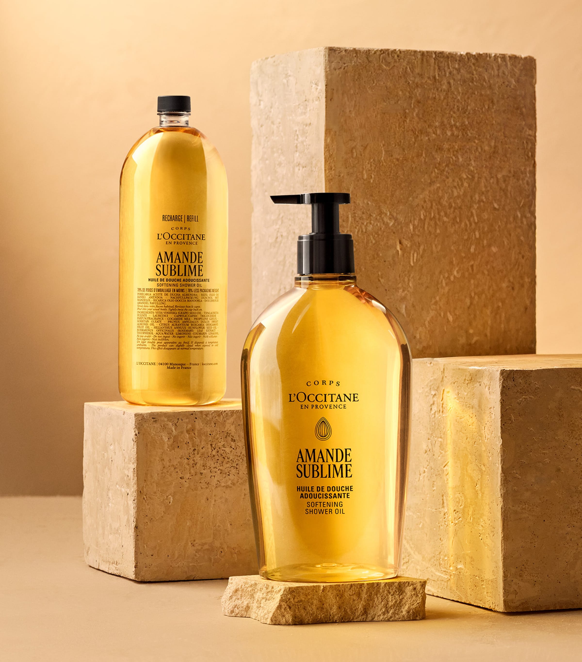 L'Occitane Almond Shower Oil (500ml) - Refill Image 2