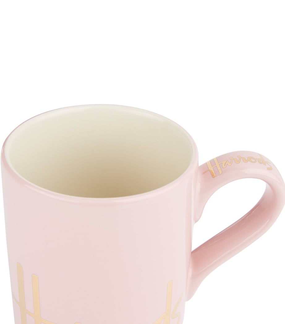 Harrods Logo Mug Pink Image 3