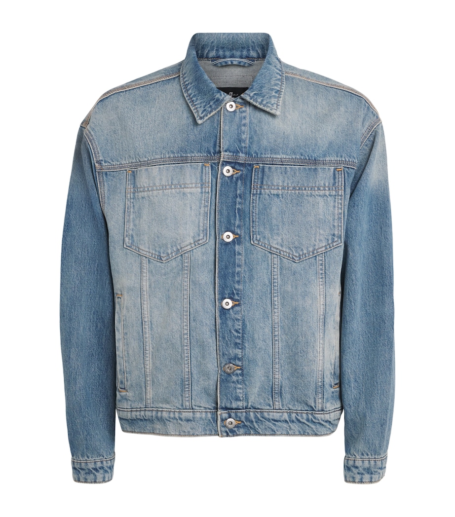 7 For All Mankind Mens Denim Jacket Mid Blue Image 1