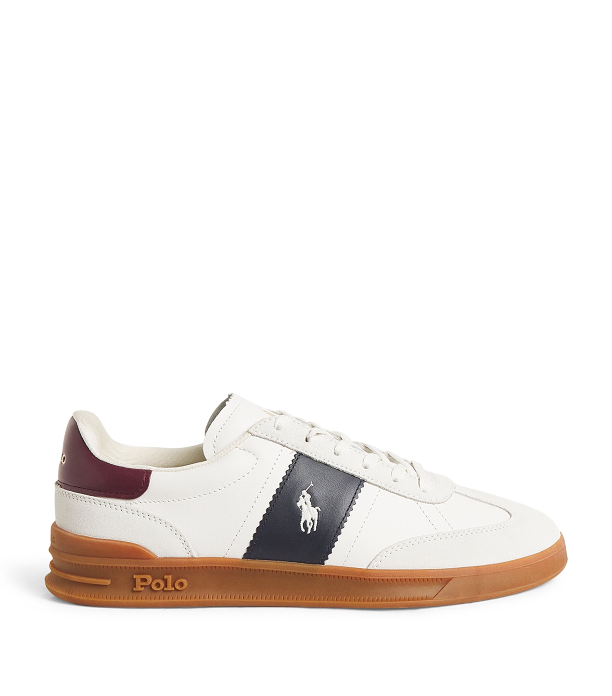 Polo Ralph Lauren Heritage Aera Leather-suede Trainer In White