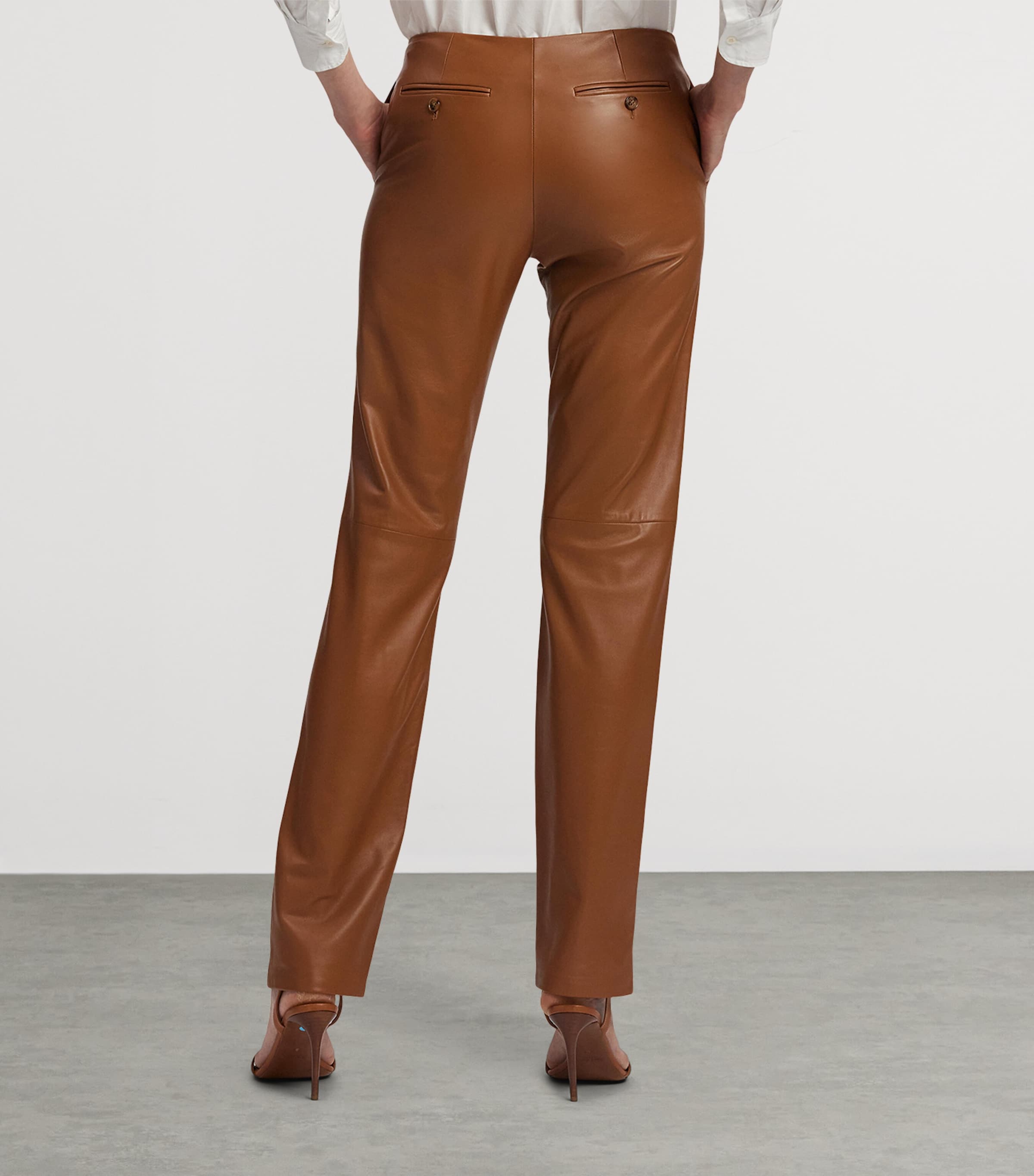 Lamb Leather Trousers LIGHT TOFFEE Image 4