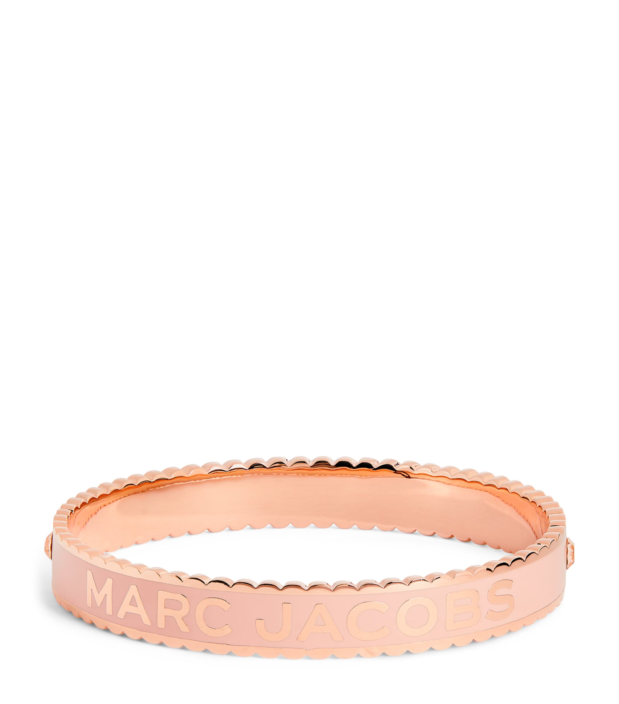 Marc Jacobs Gold-plated The Medallion Bangle In Rose Gold
