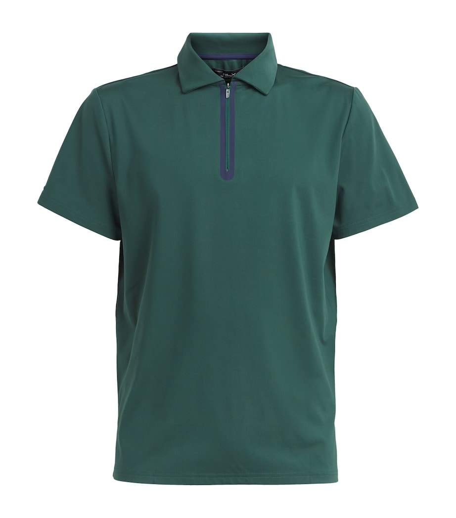 RLX Ralph Lauren Mens Tailored Fit Performance Polo Shirt Moss Agate Image 1