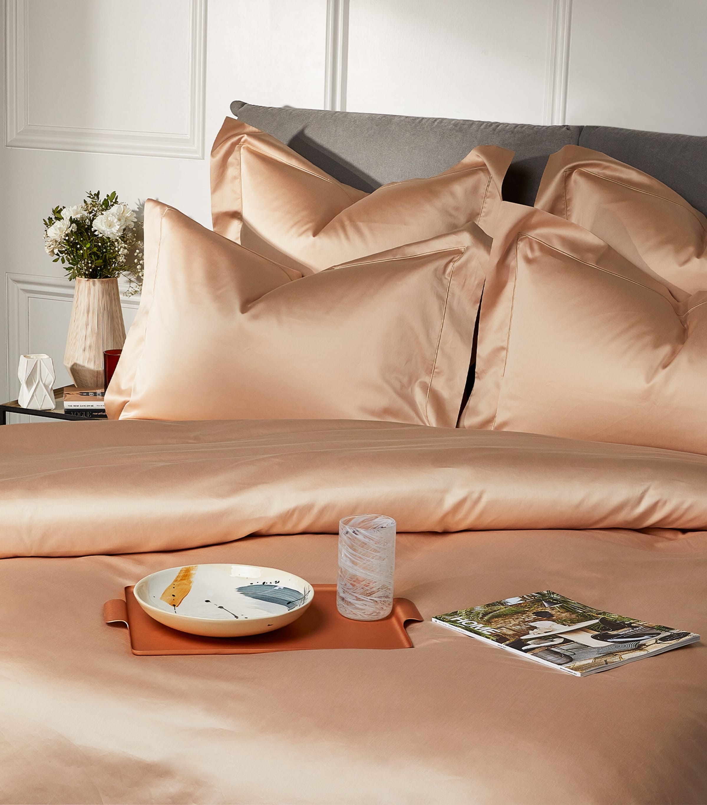 Celso De Lemos Bourdon Super King Duvet Cover Set (260cm x 220cm) Powder Image 3