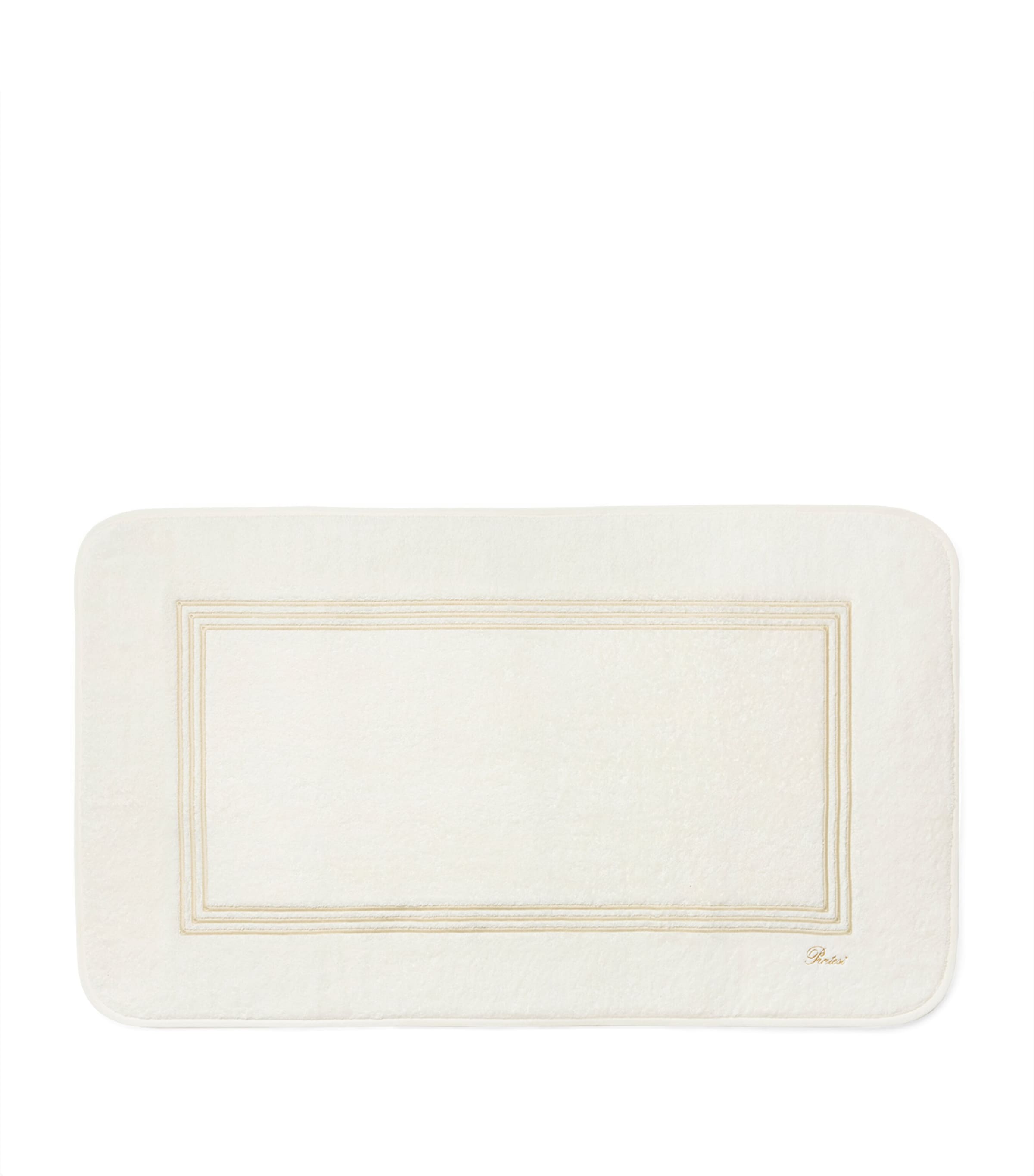 Pratesi Tre Righe Bath Mat (20cm x 35cm) Ivory/beige Image 1