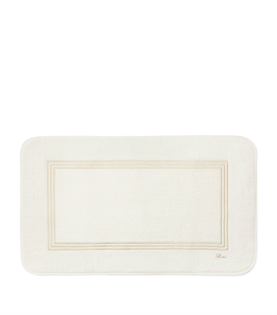 Pratesi Tre Righe Bath Mat (20cm x 35cm) Ivory/beige Image 1