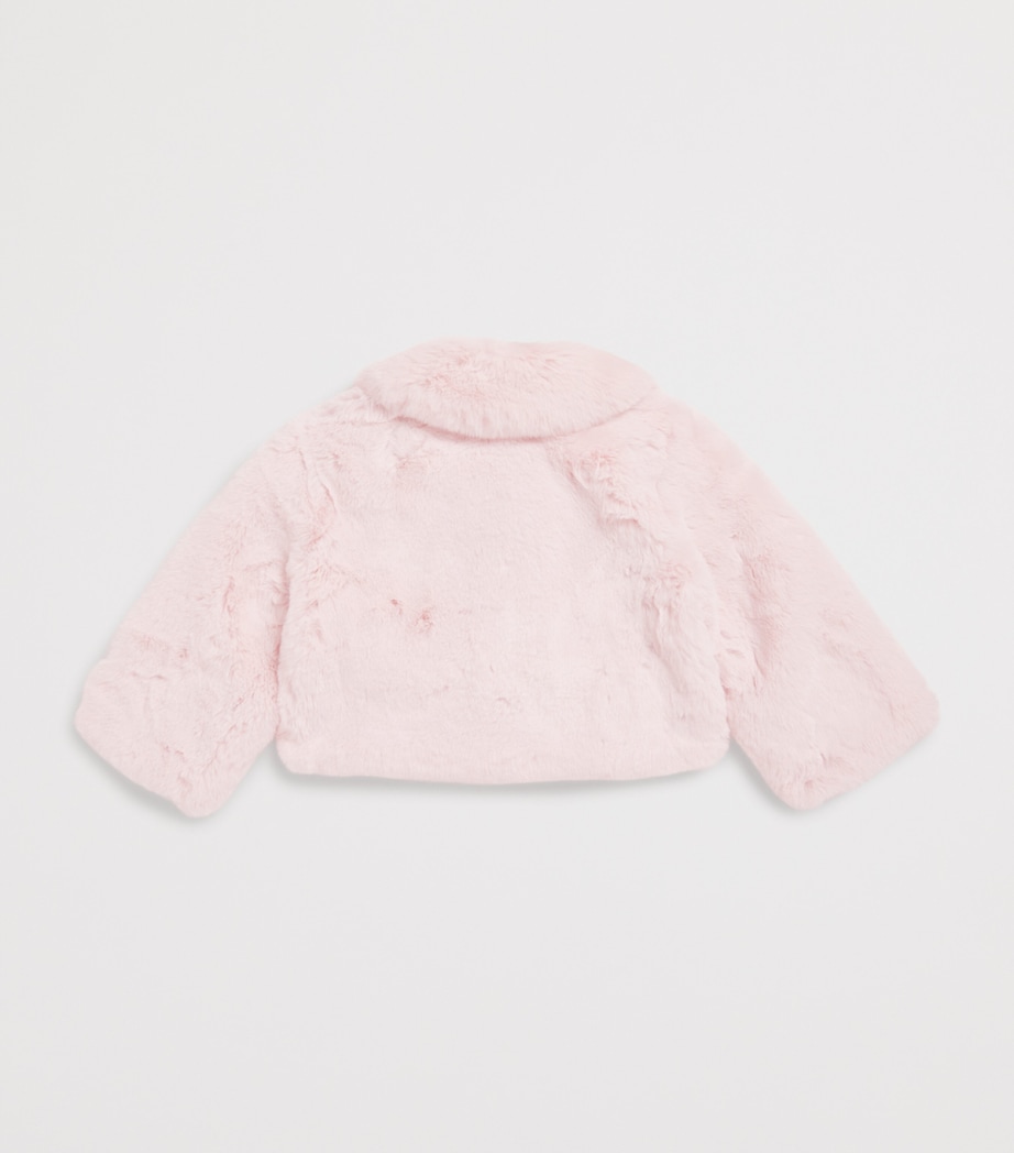 Self-Portrait Kids Faux Fur Jacket (3-12 Years) Pink Image 2