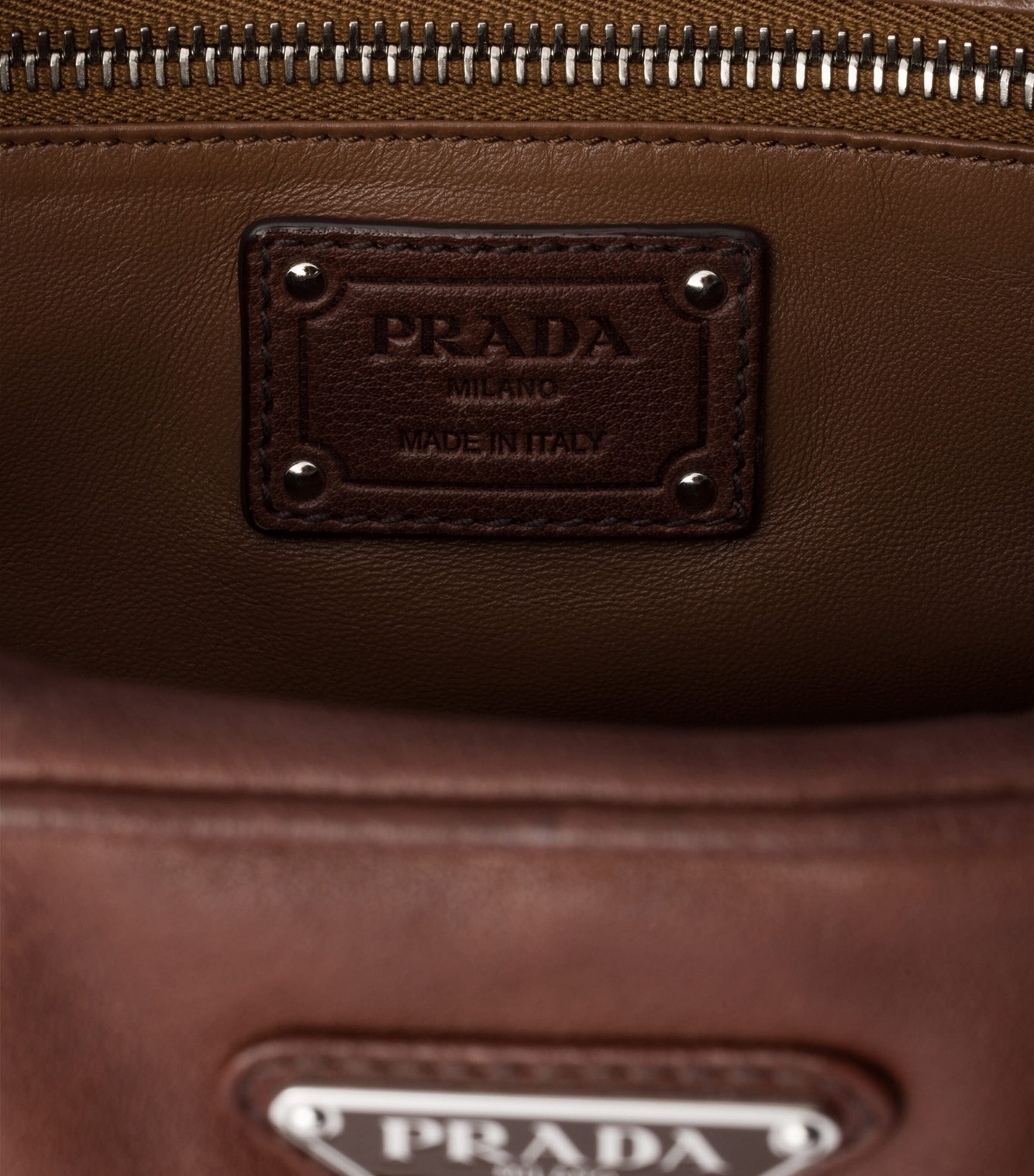 Large Washed Leather Shoulder Bag F0324 Image 5