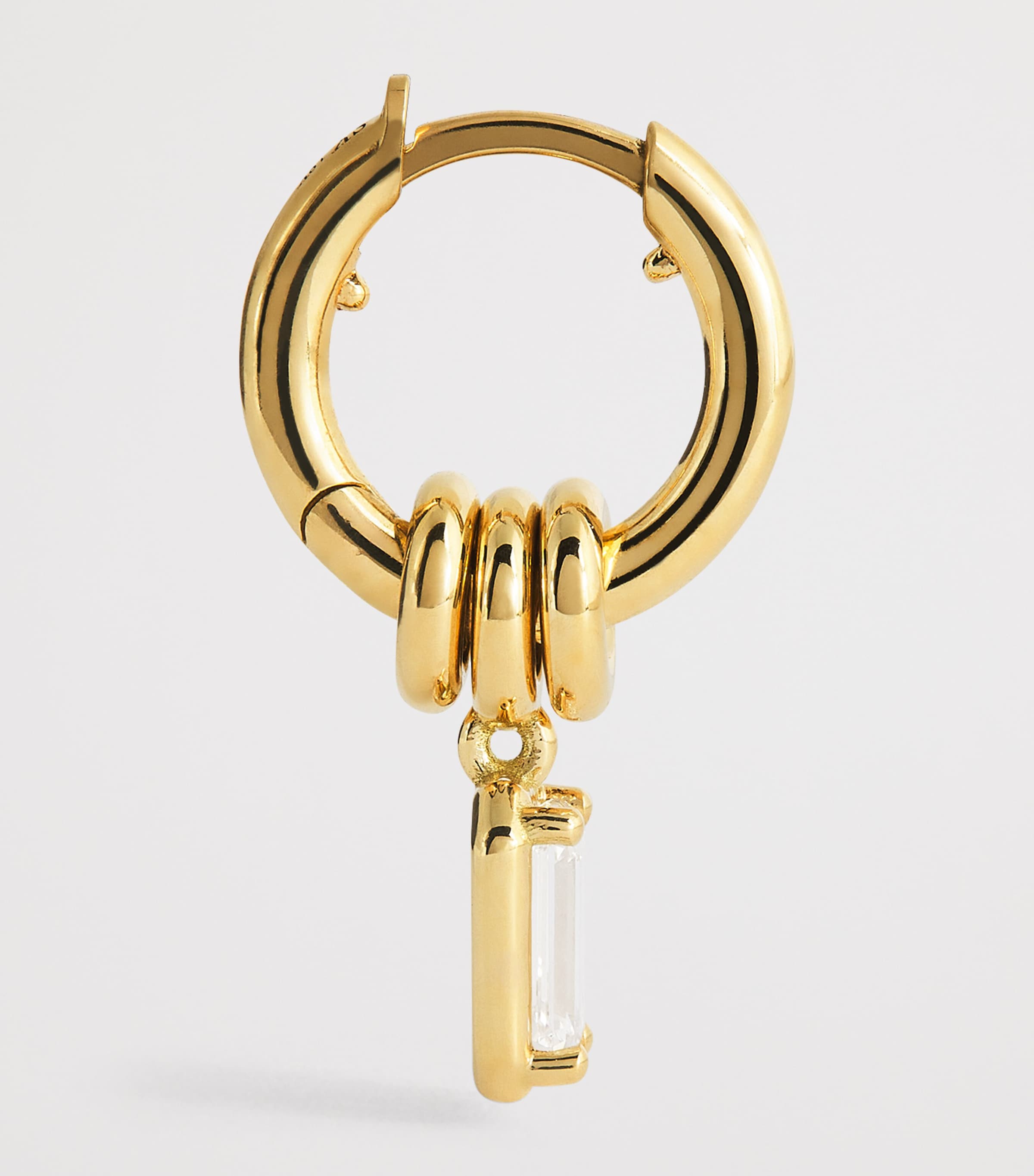 Spinelli Kilcollin Yellow Gold and Diamond Zahra Hoop Earrings Yellow Gold Image 4