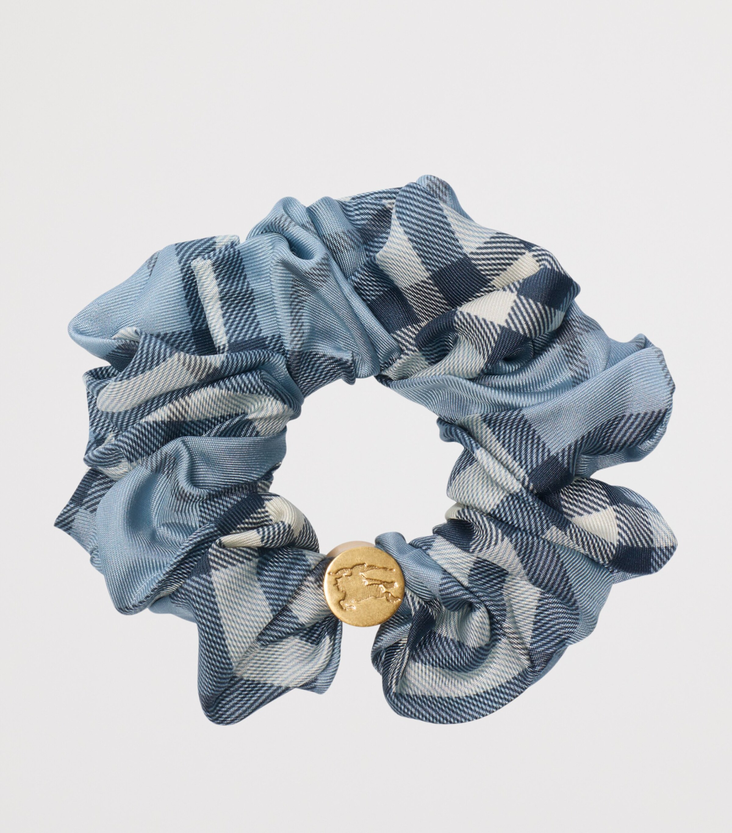 Silk Check Scrunchie BANK IP CHECK Image 2