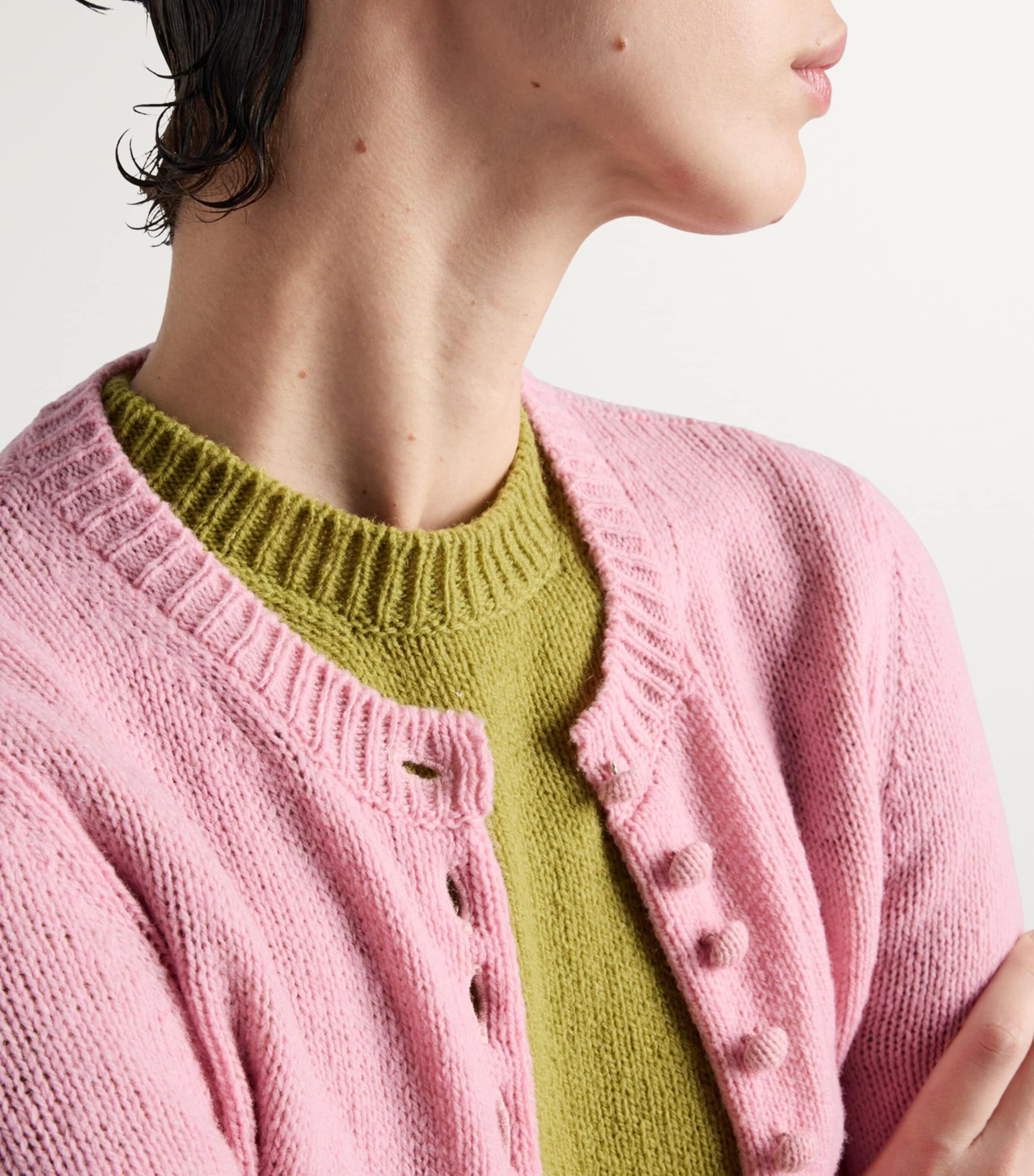 Cashmere Short-Sleeve Sweater F0362 Image 6