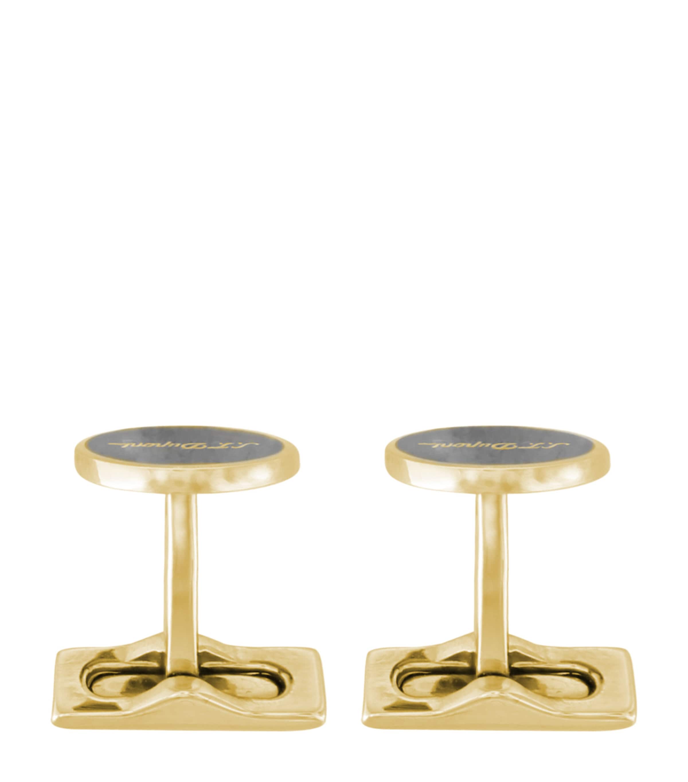 Iconic Logo Cufflinks GOLD/BLACK Image 3