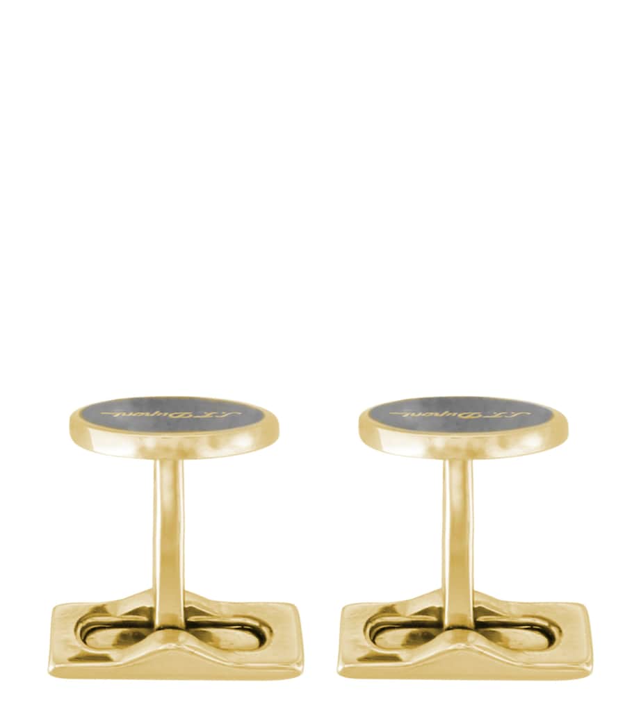 Iconic Logo Cufflinks GOLD/BLACK Image 3