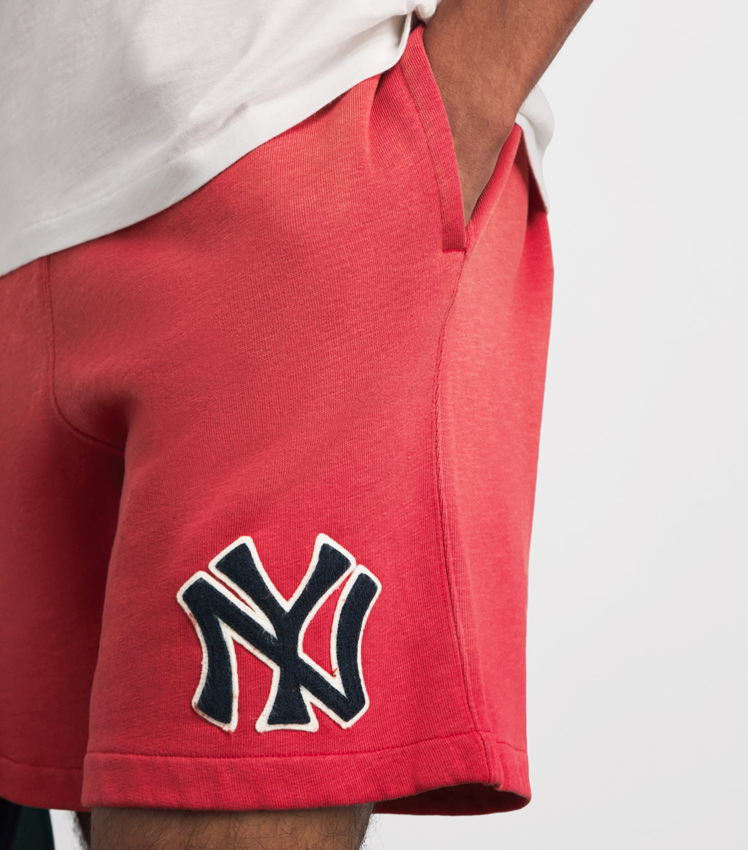 Polo Ralph Lauren Mens x Yankees Cotton Shorts Sunrise Red Image 3