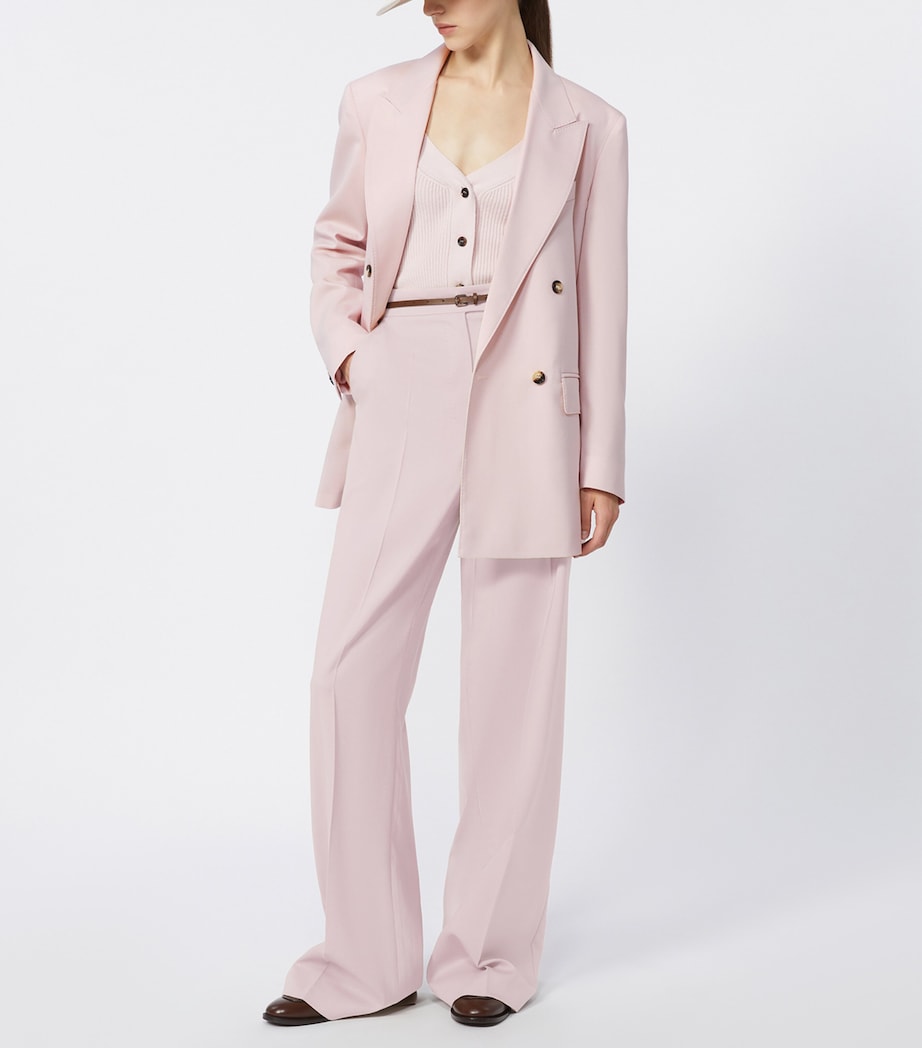 Wool-Silk Tailored Trousers BEIGE PINK Image 2