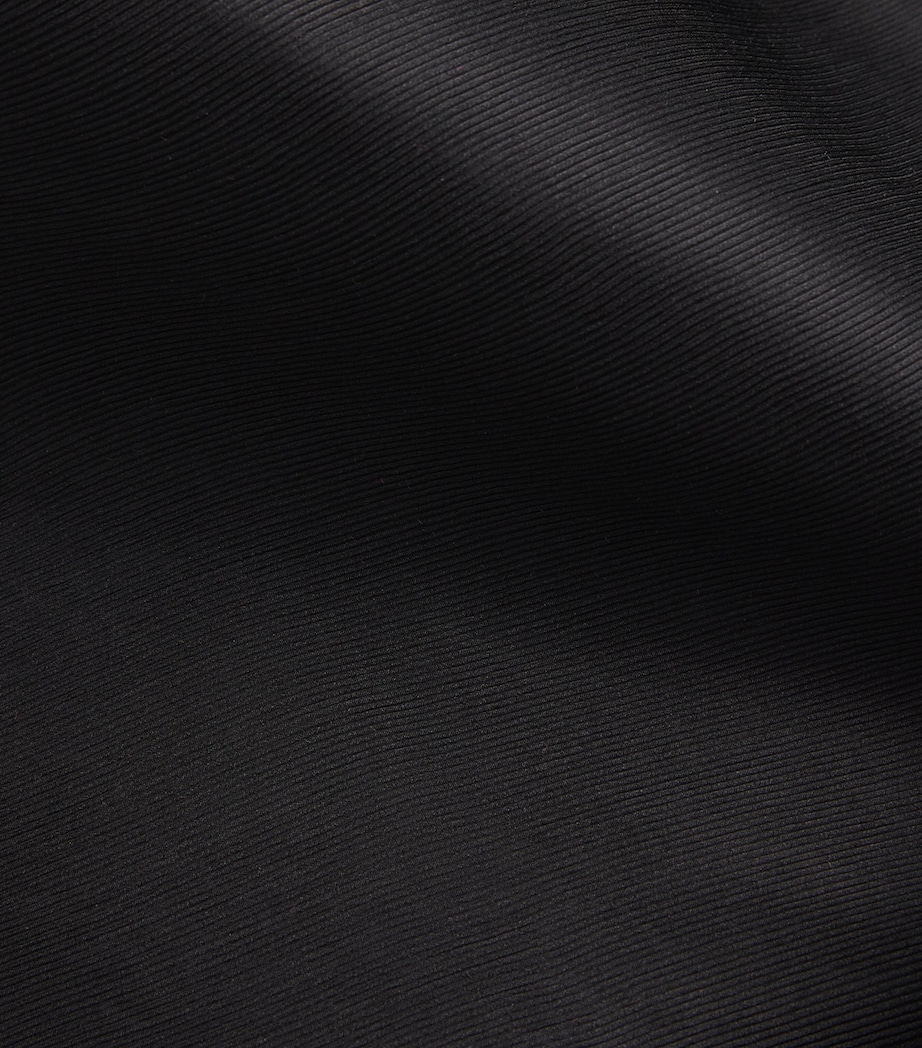 Silk Plissé Scoop-Neck Top BLACK Image 5