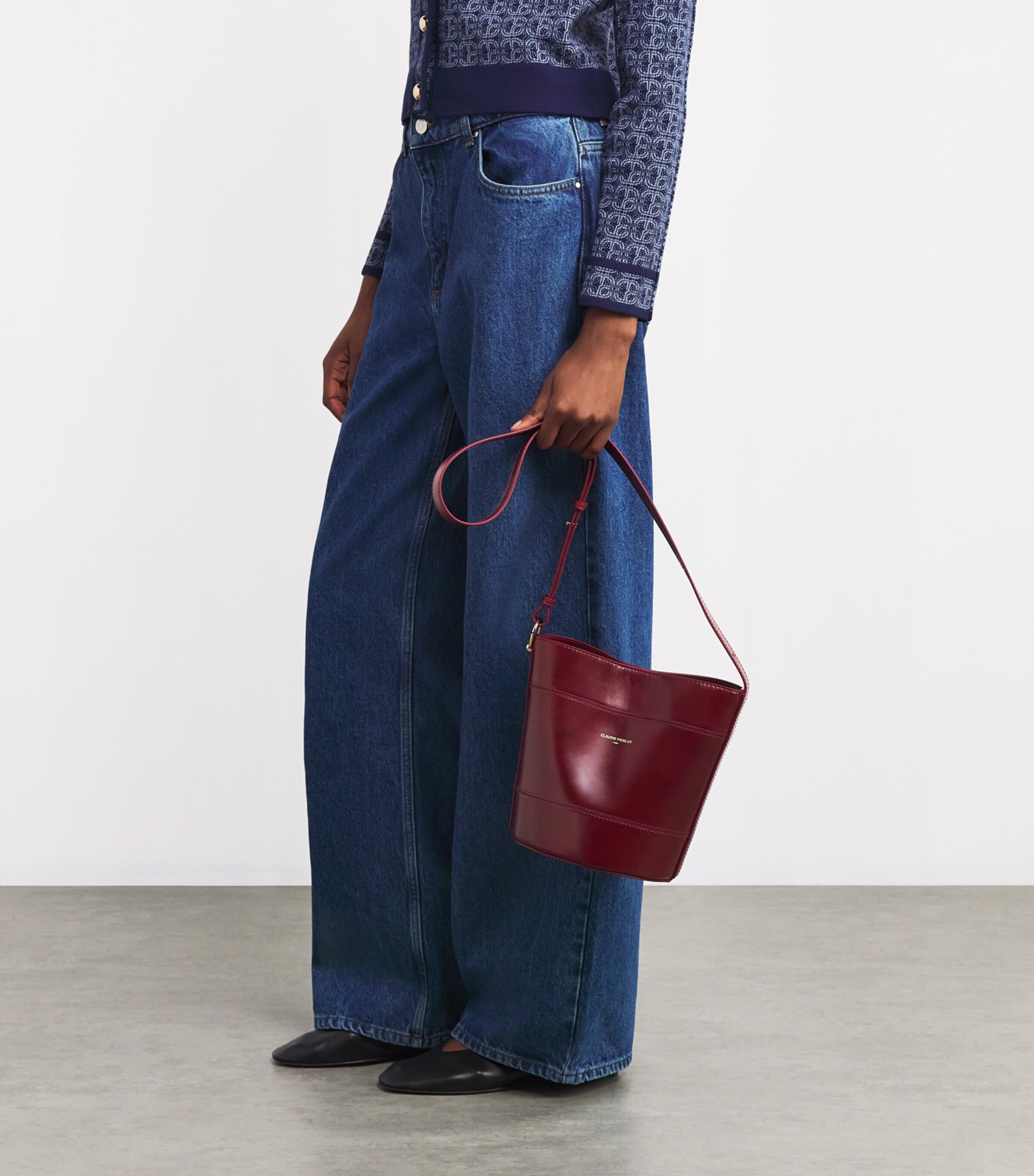 Leather Solveig Bag BURGUNDY Image 5