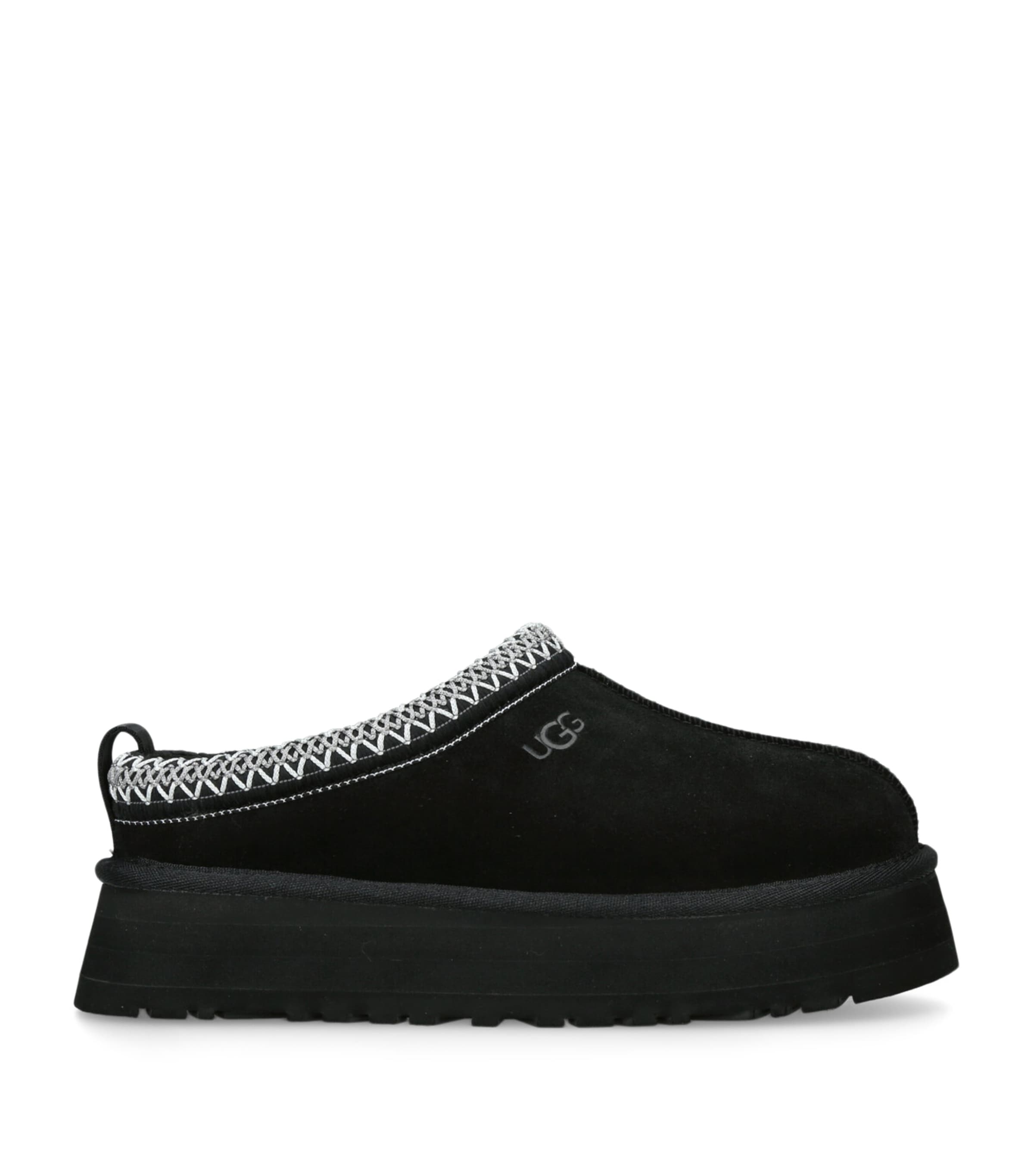 Ugg Tasman Slip-on Shearling Flat Mules In Black