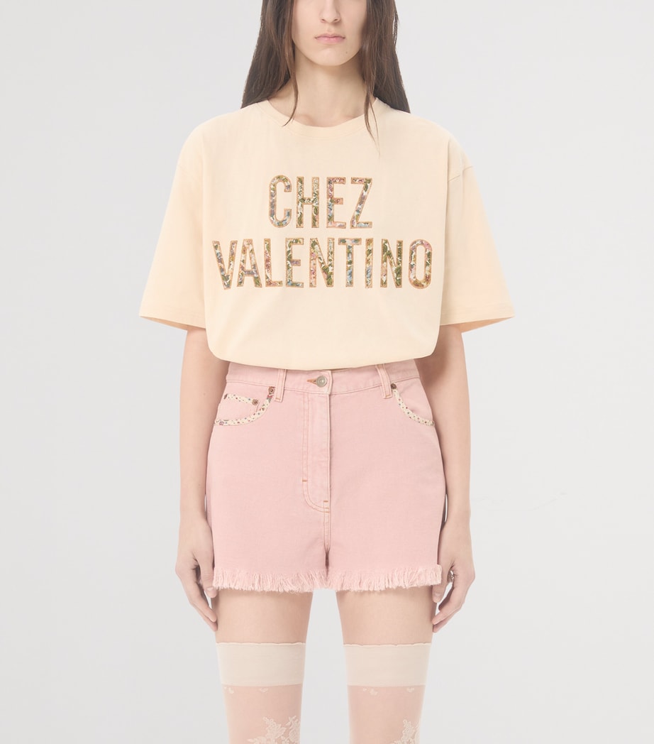 Valentino Womens Cotton Chez Valentino T-Shirt Image 2