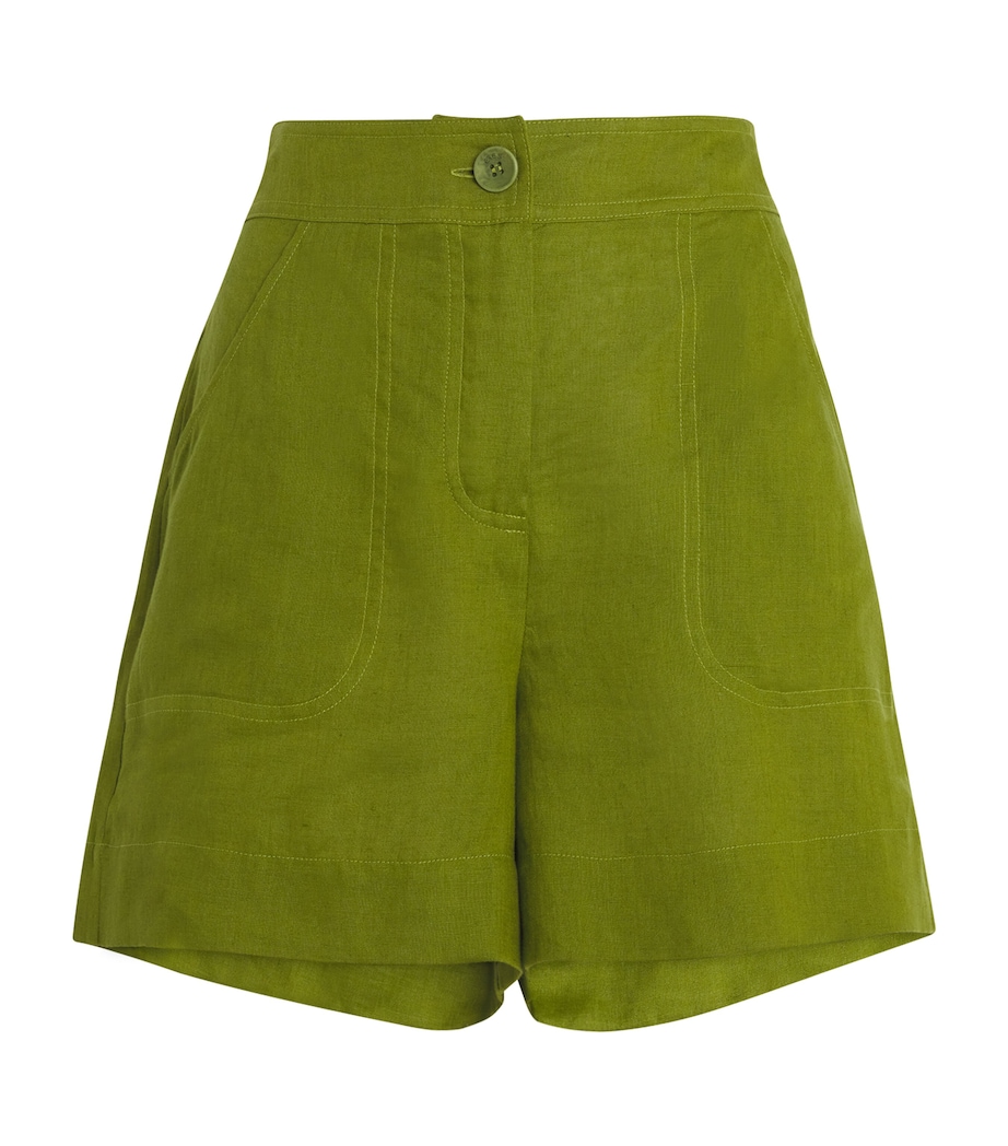 Linen Shorts PISTACHE E25 Image 1