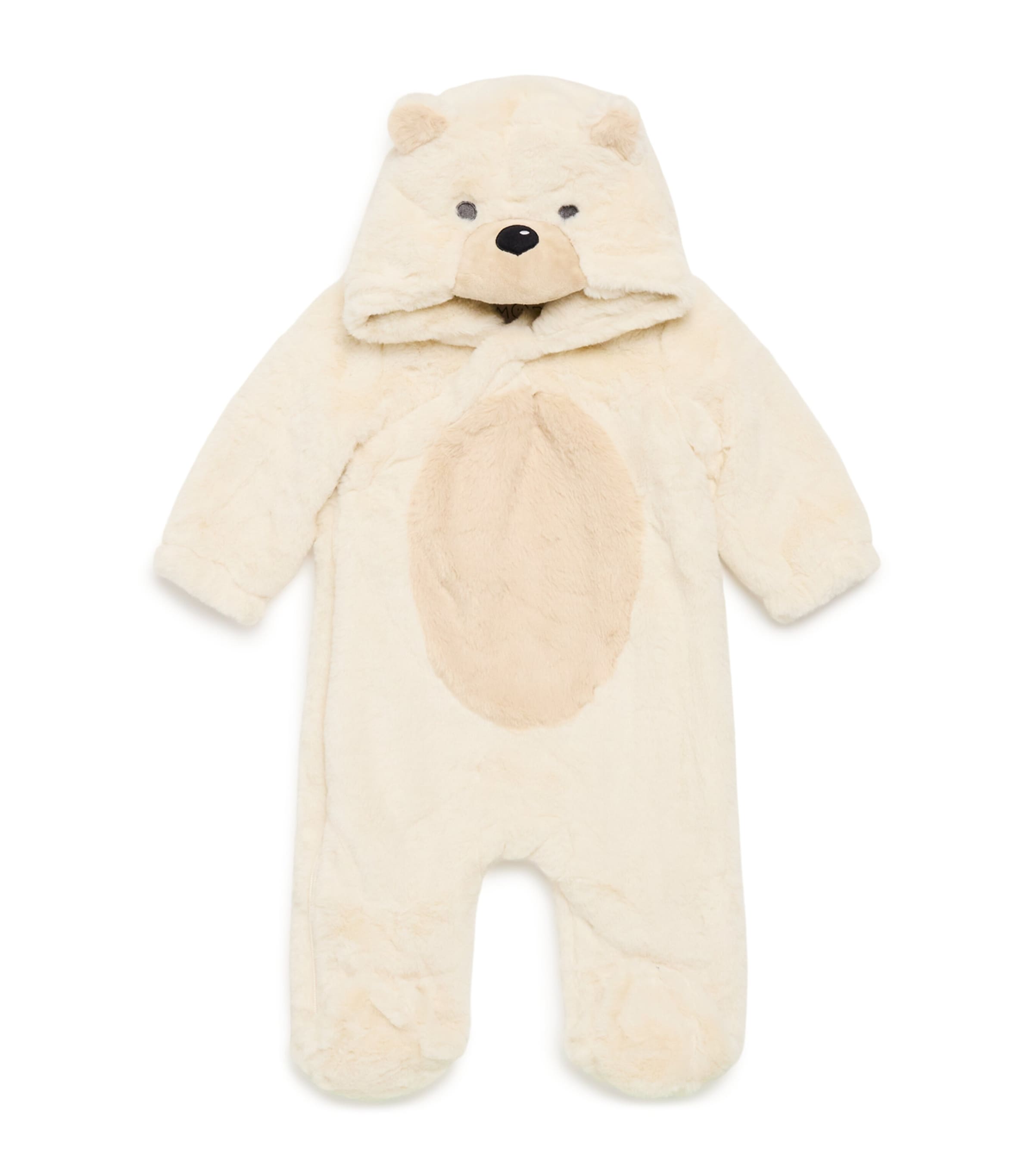 Mori Faux Fur Polar Bear All-in-one In Neutral