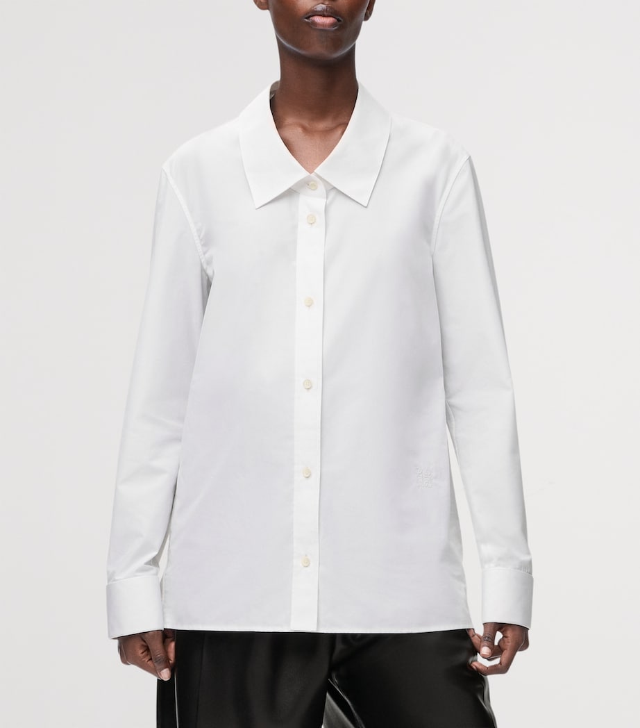 Cotton Cufflink-Detail Shirt WHITE Image 3