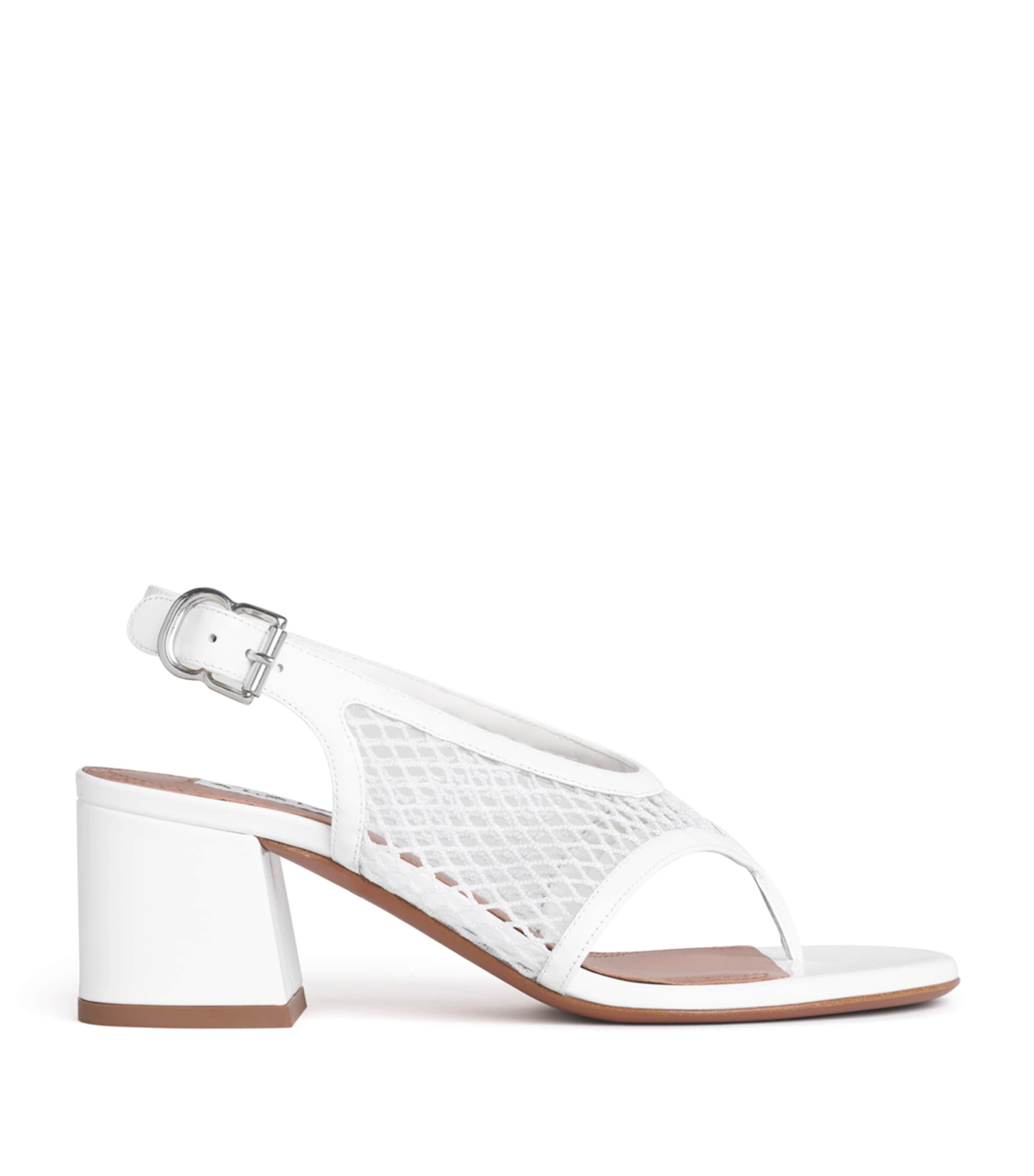 Alaïa Fishnet Sandals 55 Optical White Image 1
