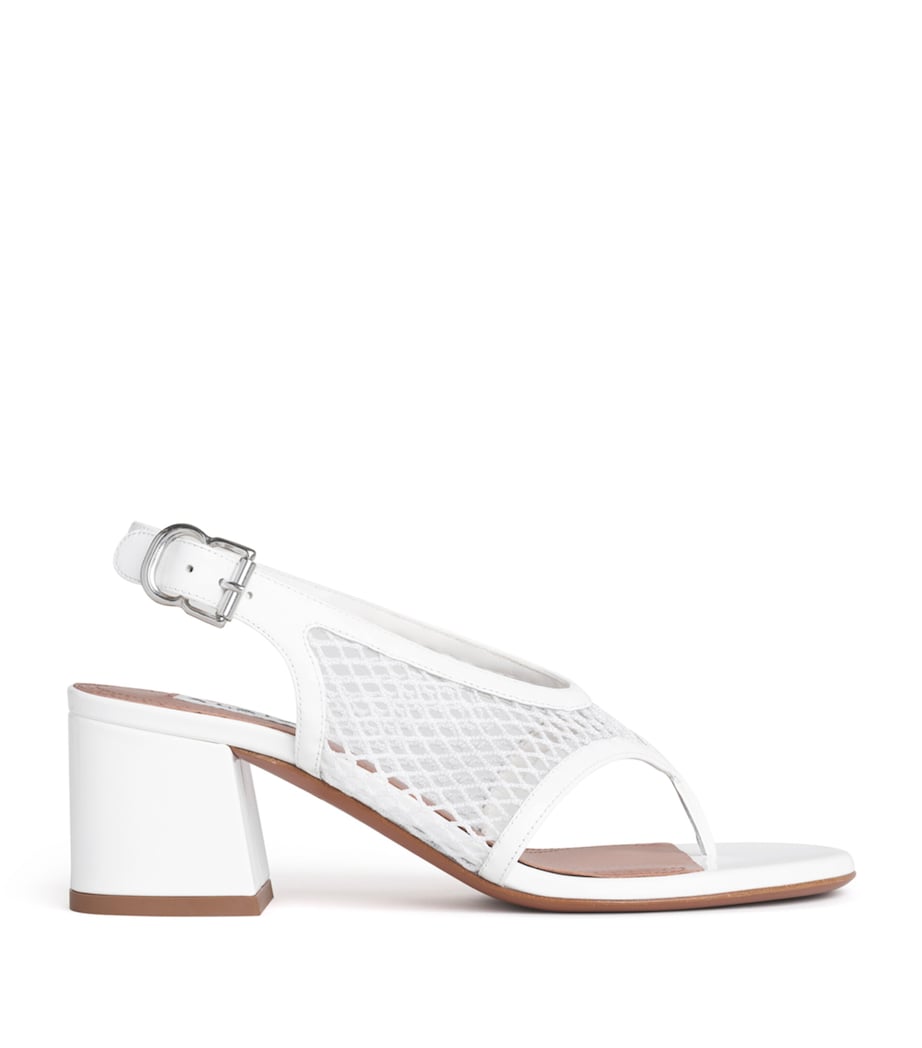 Alaïa Fishnet Sandals 55 Optical White Image 1