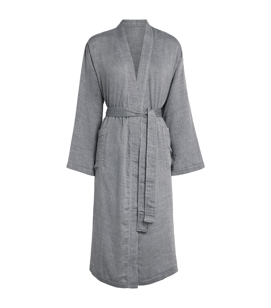 Uchino Cotton Marshmallow Gauze Robe (Extra Large) Dark Grey Image 1