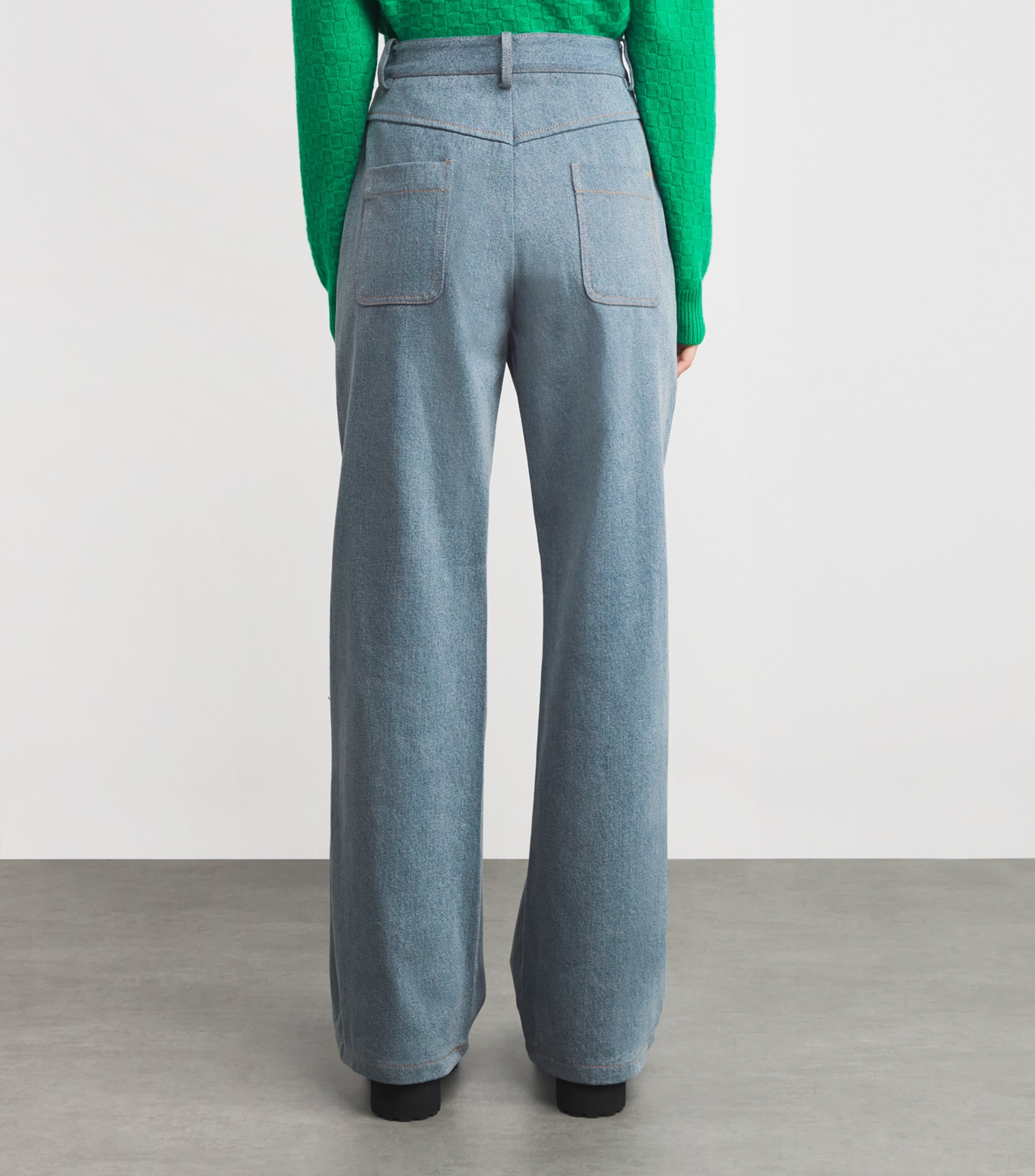 High-Rise Wide-Leg Jeans BLUE JEAN Image 4