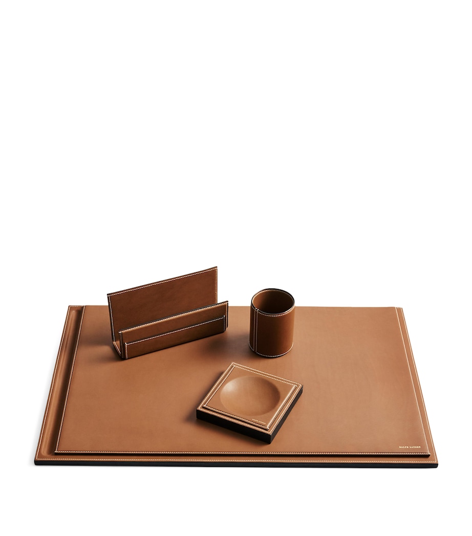 Leather Brennan Letter Rack SADDLE Image 2