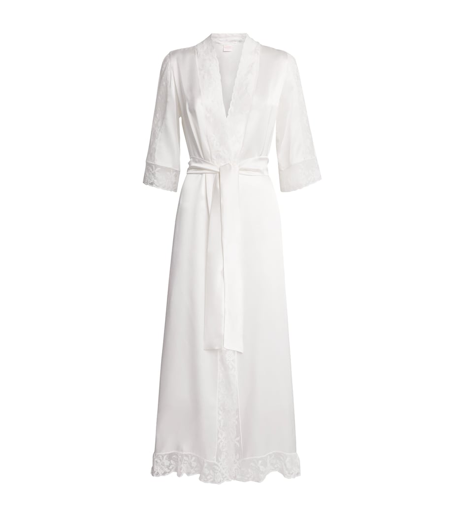Loretta Caponi Womens Silk Elba Robe Sunrise Image 1