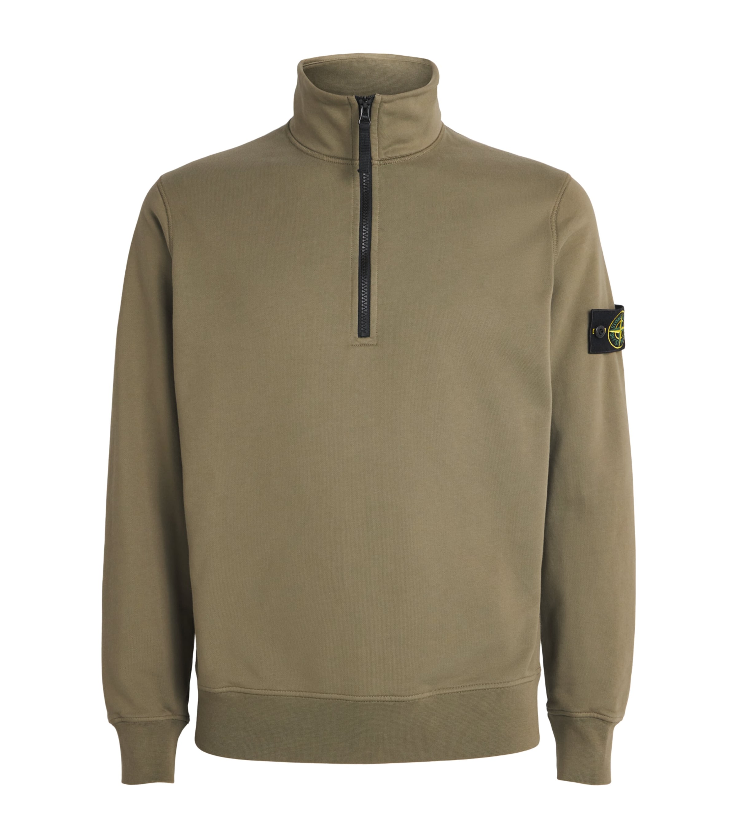 Stone Island Mens Cotton Half-Zip Compass Sweatshirt Image 1