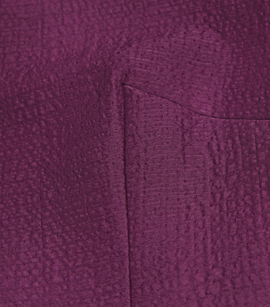 Emilia Wickstead Womens Pleated Petronella Mini Dress Plum Image 6