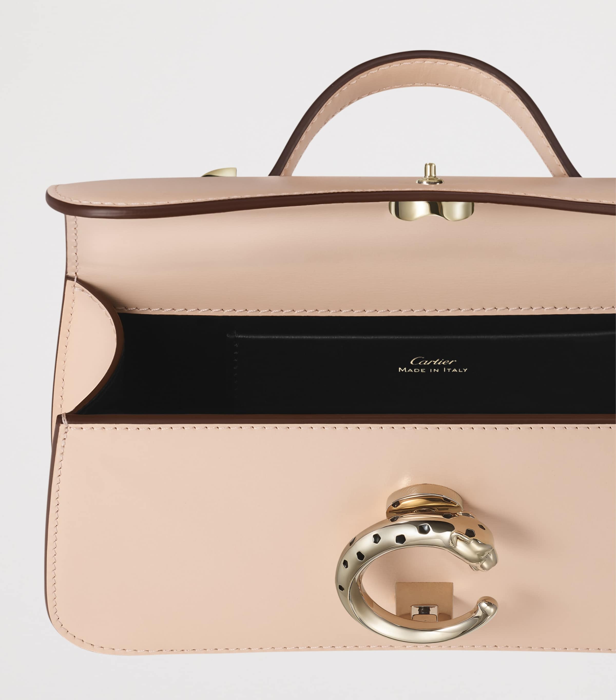 Cartier Leather Panthère de Cartier Top-Handle Bag Peach Image 5