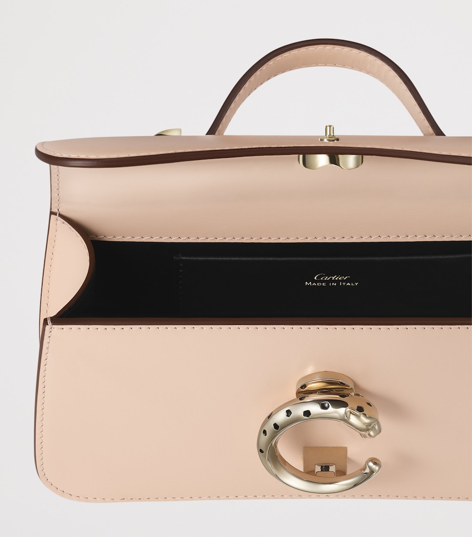 Cartier Leather Panthère de Cartier Top-Handle Bag Peach Image 5