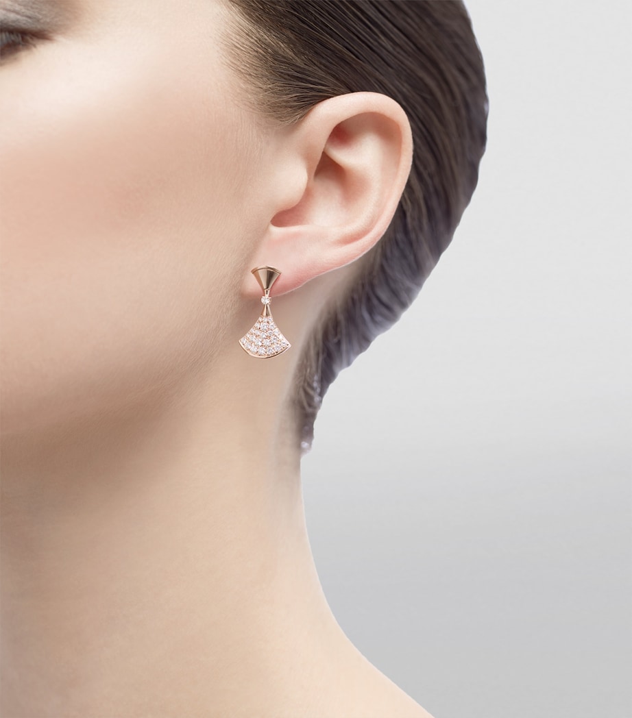 Rose Gold and Diamond Divas' Dream Earrings PINK GOLD Image 3