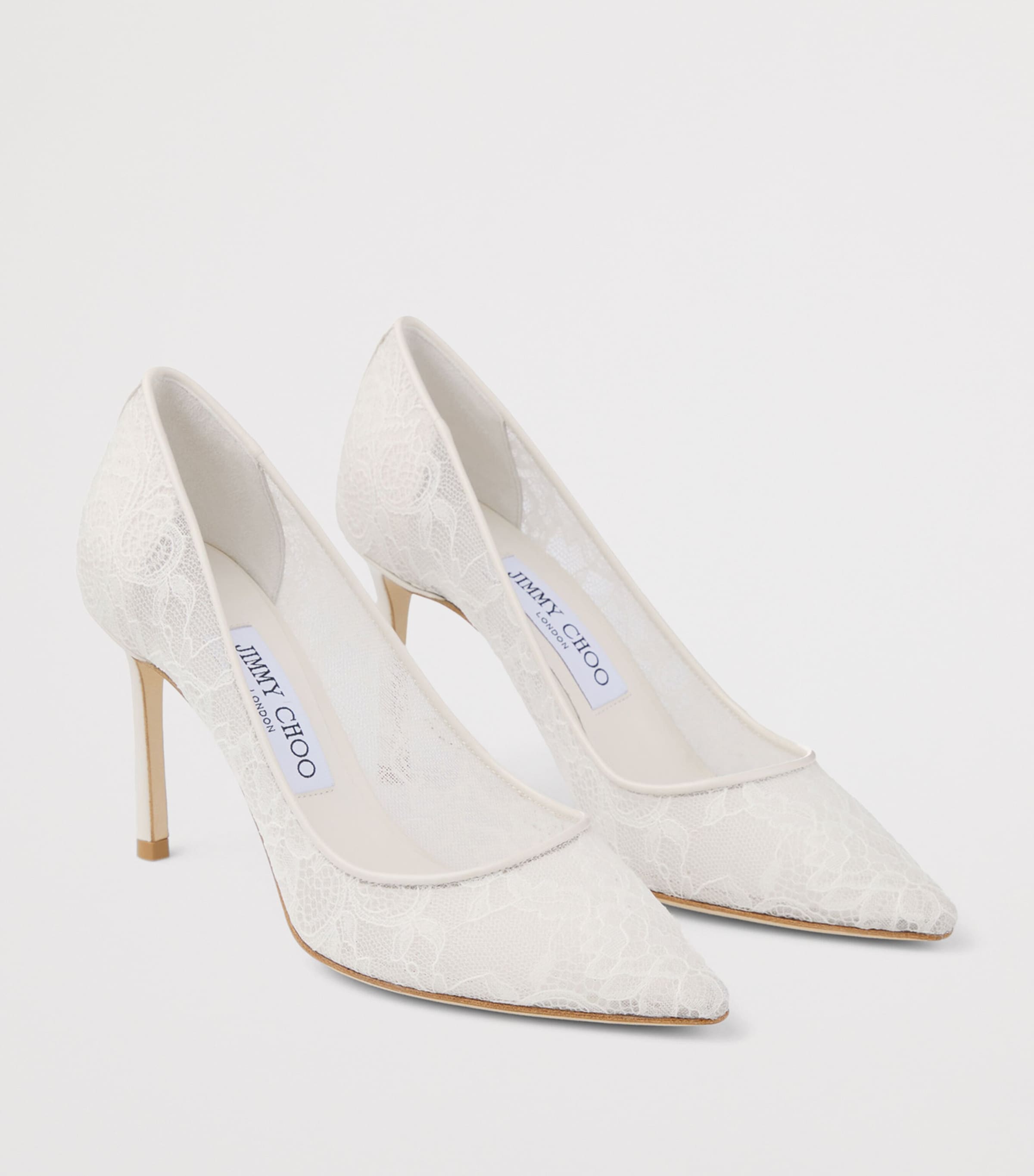 Jimmy Choo Romy 85 Lace Pumps Ivory Image 3