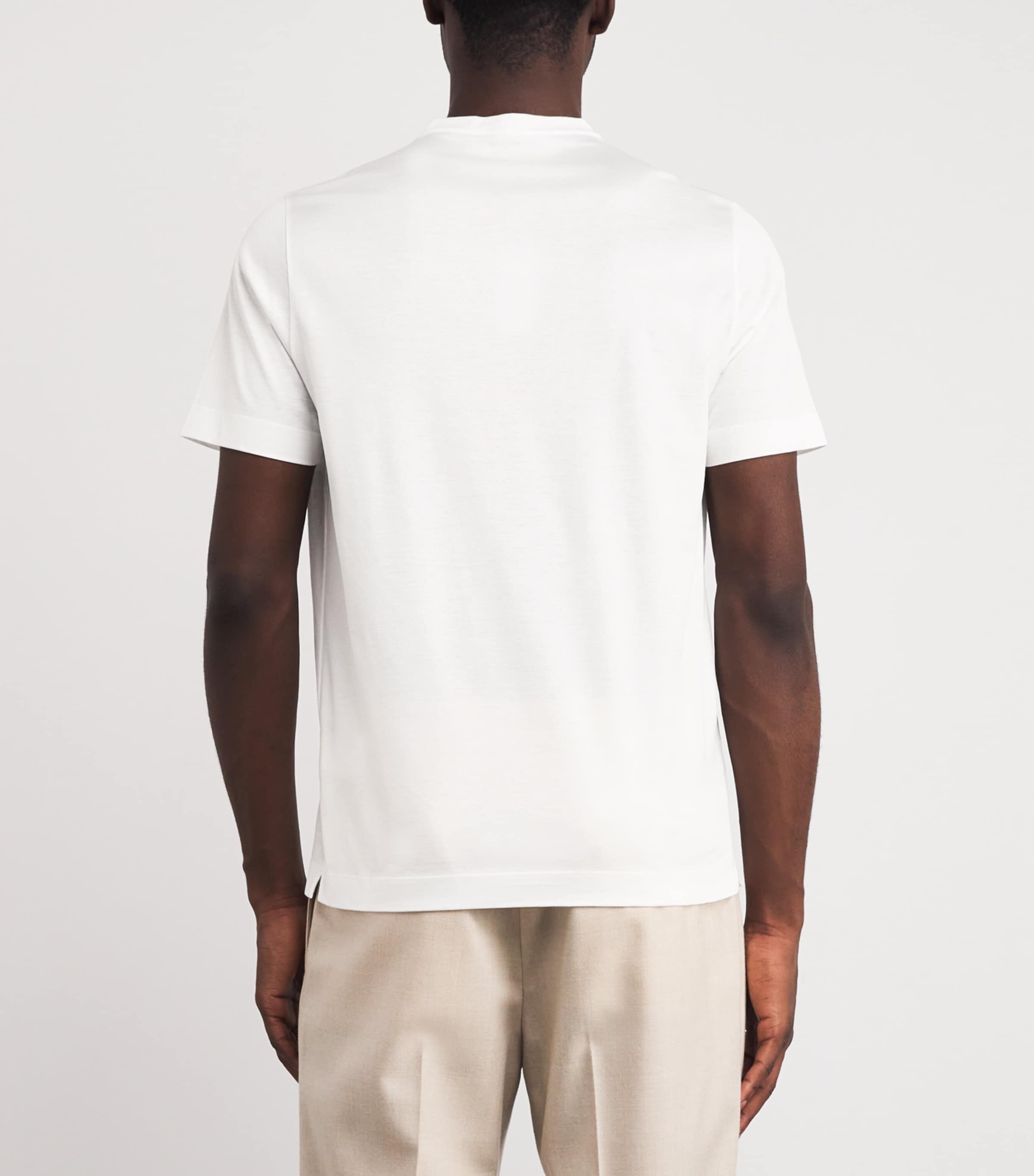 Cotton Double-Neck T-Shirt 1 Image 4