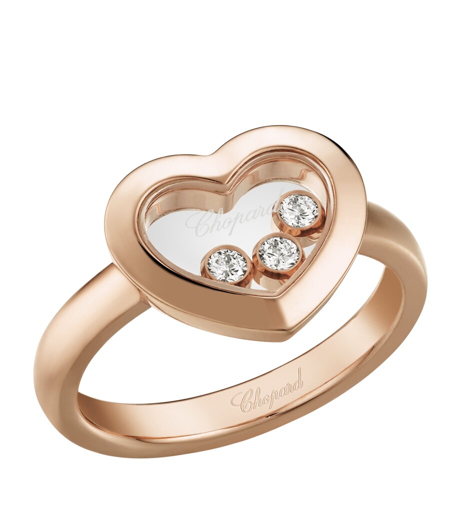 Rose Gold and Diamond Happy Diamonds Icons Ring Image 1
