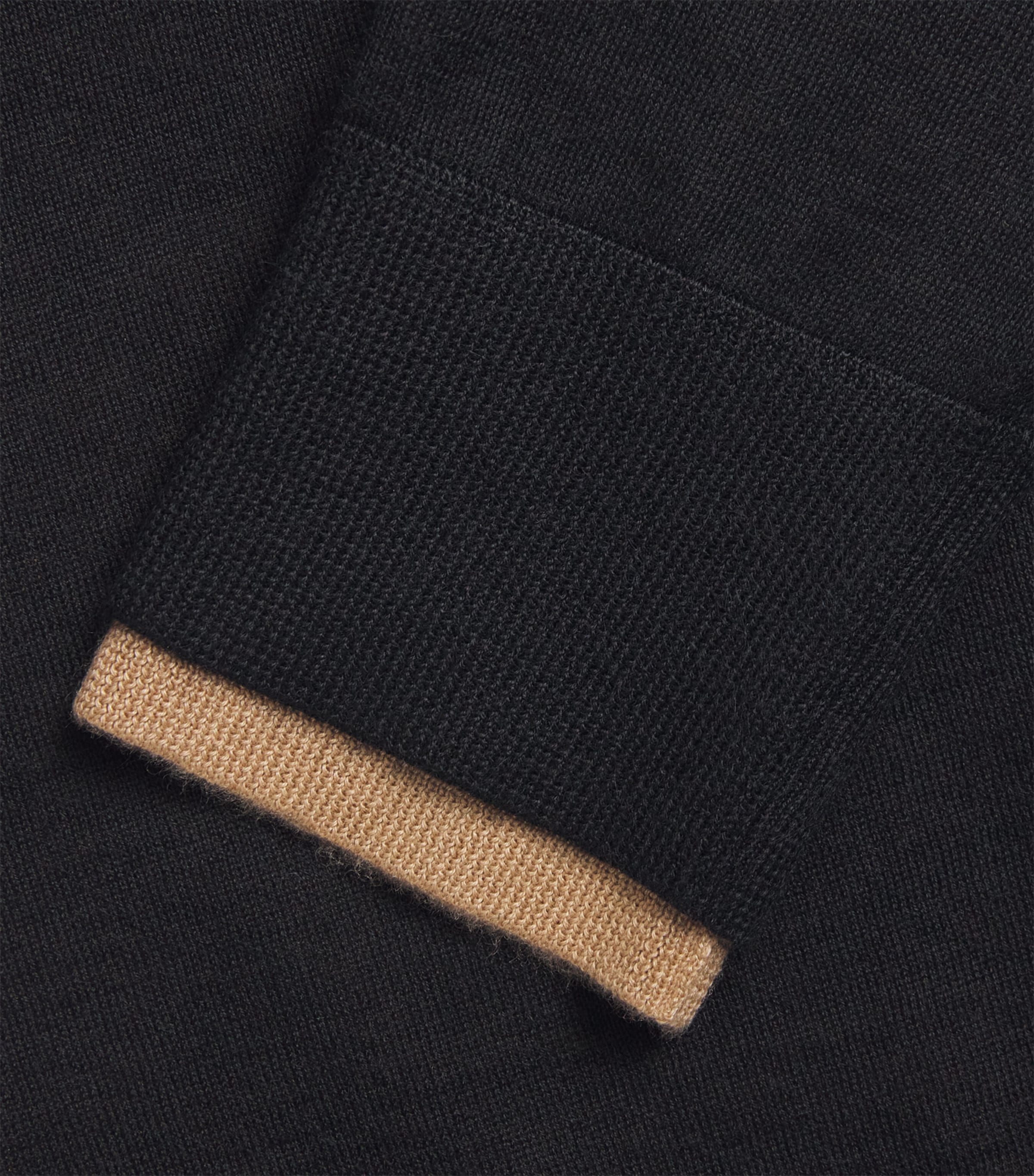 Gabriela Hearst Mens Cashmere-Silk Reversible Wells Sweater Black/camel Image 6