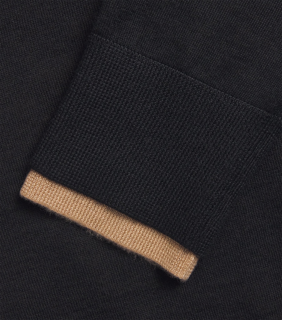 Gabriela Hearst Mens Cashmere-Silk Reversible Wells Sweater Black/camel Image 6