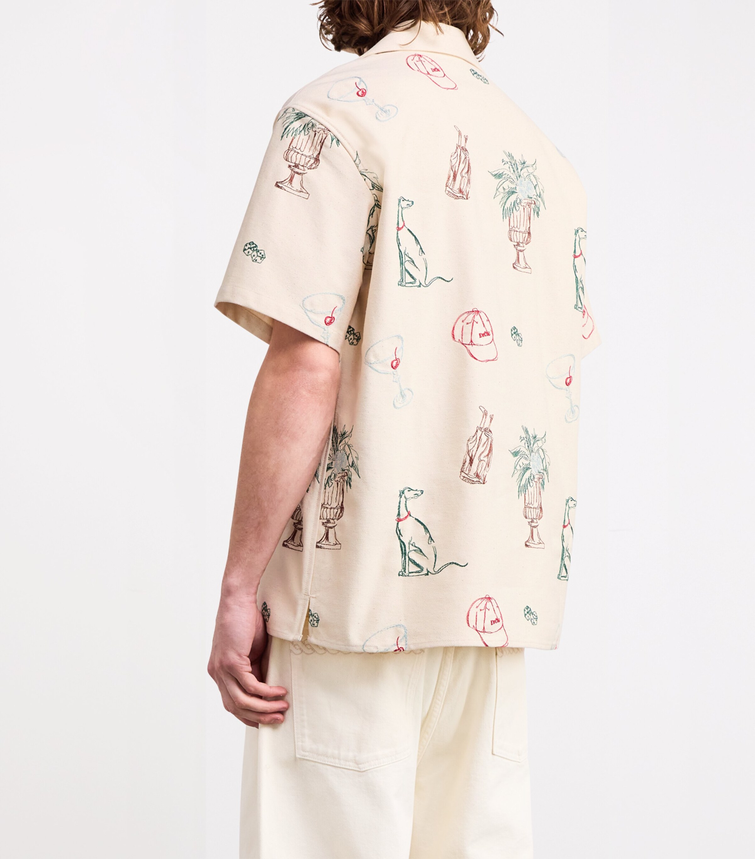 Cotton-Blend Embroidered Shirt ECRU Image 4